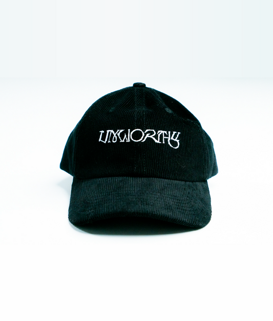 Unworthy Hat [Black Corduroy Strapback]